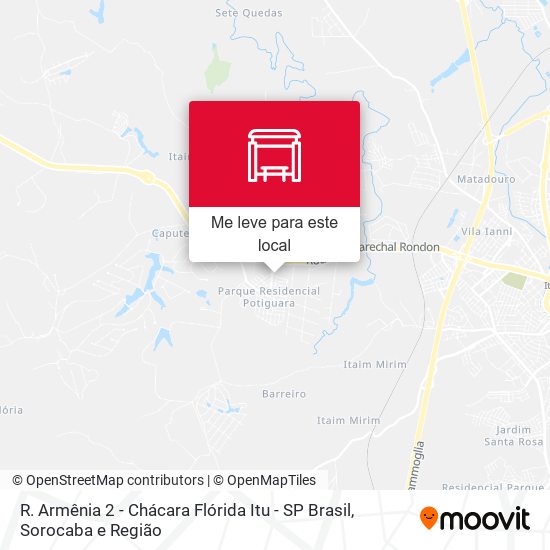 R. Armênia 2 - Chácara Flórida Itu - SP Brasil mapa