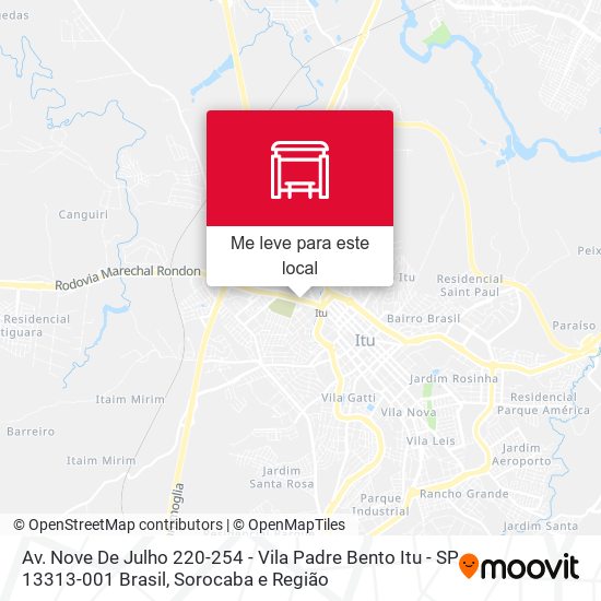 Av. Nove De Julho 220-254 - Vila Padre Bento Itu - SP 13313-001 Brasil mapa