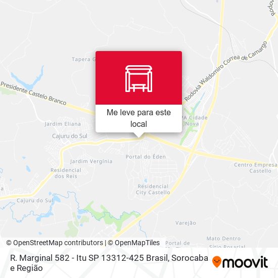 R. Marginal 582 - Itu SP 13312-425 Brasil mapa