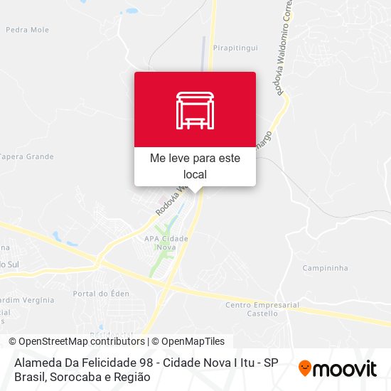 Alameda Da Felicidade 98 - Cidade Nova I Itu - SP Brasil mapa