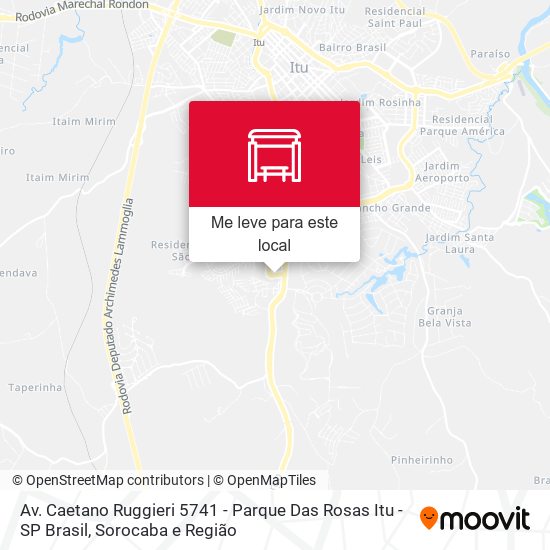 Av. Caetano Ruggieri 5741 - Parque Das Rosas Itu - SP Brasil mapa