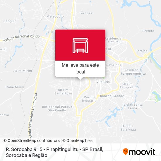 R. Sorocaba 915 - Pirapitingui Itu - SP Brasil mapa