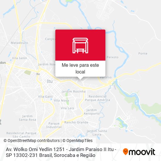 Av. Wolko Orni Yedlin 1251 - Jardim Paraiso II Itu - SP 13302-231 Brasil mapa