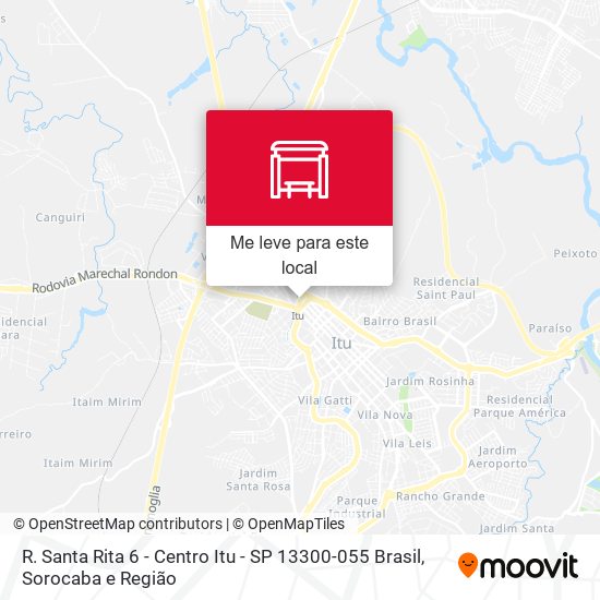 R. Santa Rita 6 - Centro Itu - SP 13300-055 Brasil mapa