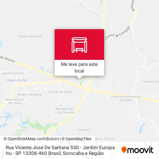 Rua Vicente José De Santana 530 - Jardim Europa Itu - SP 13308-460 Brasil mapa