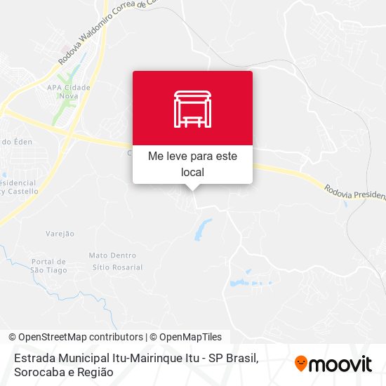 Estrada Municipal Itu-Mairinque Itu - SP Brasil mapa