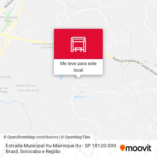 Estrada Municipal Itu-Mairinque Itu - SP 18120-000 Brasil mapa