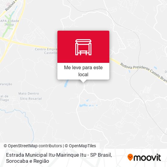 Estrada Municipal Itu-Mairinque Itu - SP Brasil mapa