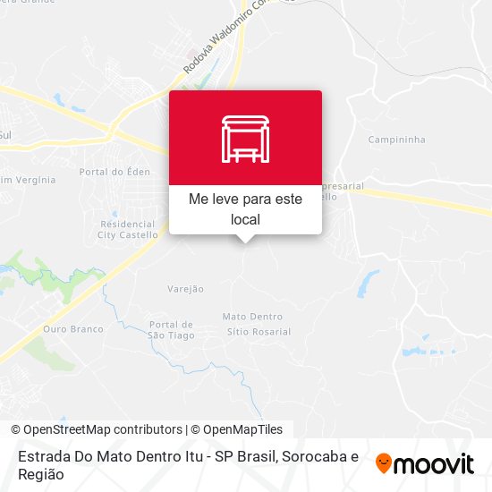 Estrada Do Mato Dentro Itu - SP Brasil mapa