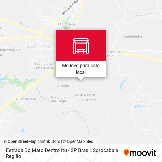 Estrada Do Mato Dentro Itu - SP Brasil mapa