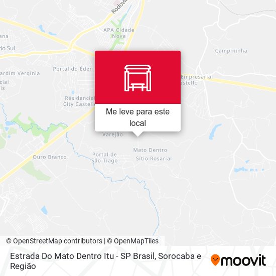 Estrada Do Mato Dentro Itu - SP Brasil mapa