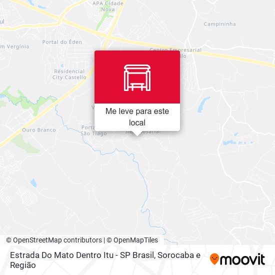 Estrada Do Mato Dentro Itu - SP Brasil mapa