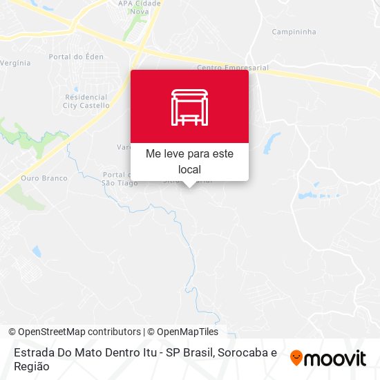 Estrada Do Mato Dentro Itu - SP Brasil mapa