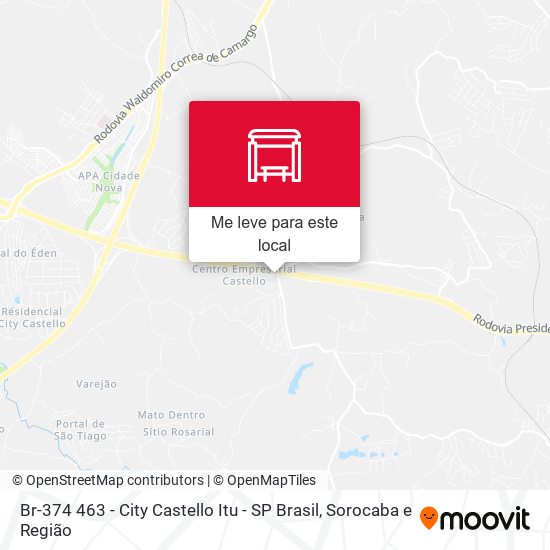 Br-374 463 - City Castello Itu - SP Brasil mapa