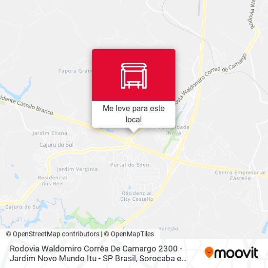 Rodovia Waldomiro Corrêa De Camargo 2300 - Jardim Novo Mundo Itu - SP Brasil mapa