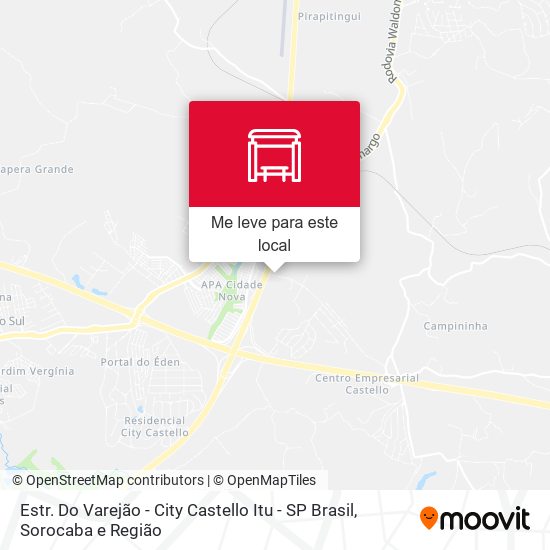 Estr. Do Varejão - City Castello Itu - SP Brasil mapa