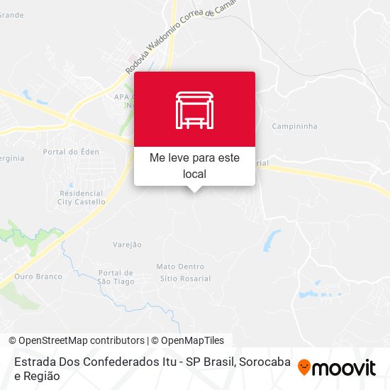 Estrada Dos Confederados Itu - SP Brasil mapa