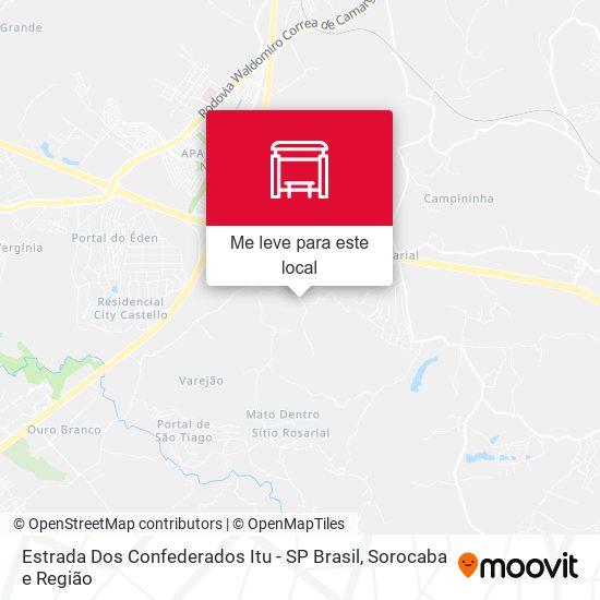 Estrada Dos Confederados Itu - SP Brasil mapa