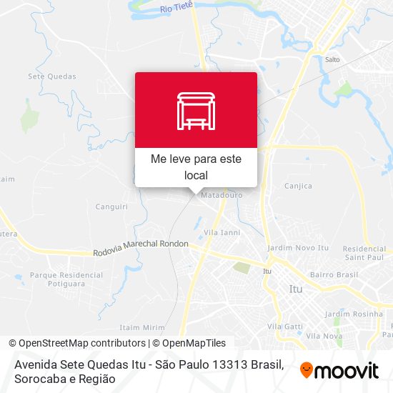 Avenida Sete Quedas Itu - São Paulo 13313 Brasil mapa