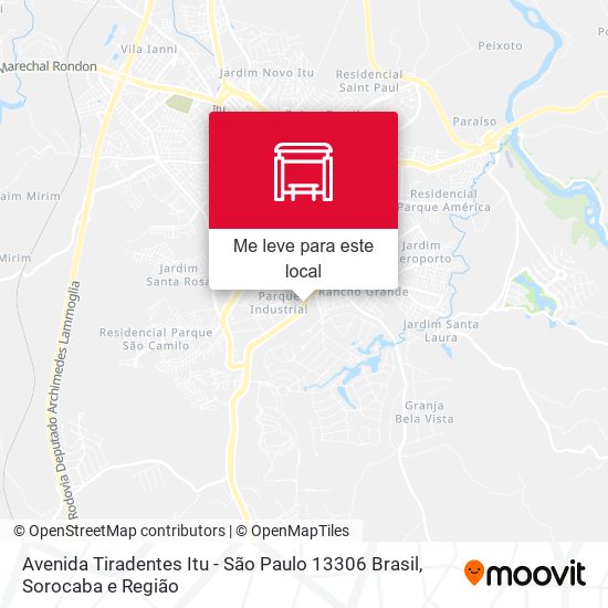 Avenida Tiradentes Itu - São Paulo 13306 Brasil mapa