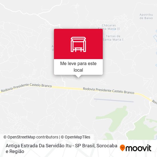 Antiga Estrada Da Servidão Itu - SP Brasil mapa