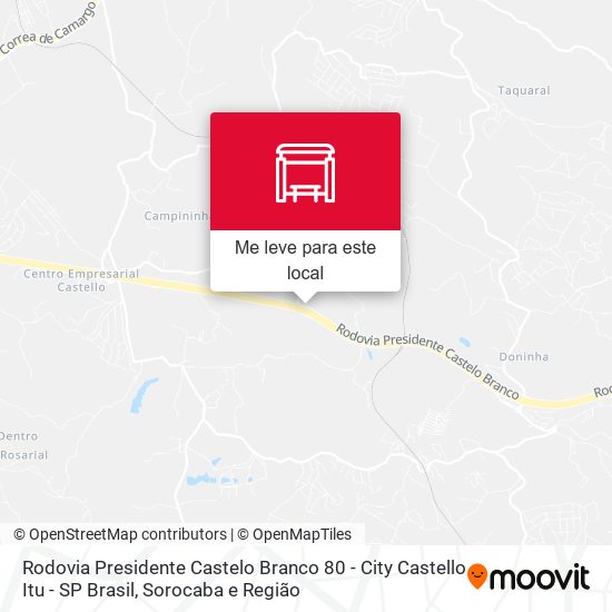 Rodovia Presidente Castelo Branco 80 - City Castello Itu - SP Brasil mapa