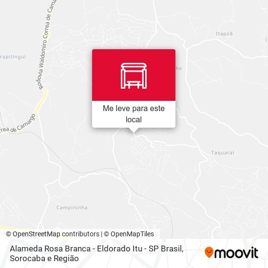 Alameda Rosa Branca - Eldorado Itu - SP Brasil mapa