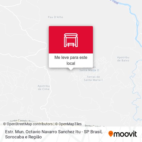 Estr. Mun. Octavio Navarro Sanchez Itu - SP Brasil mapa