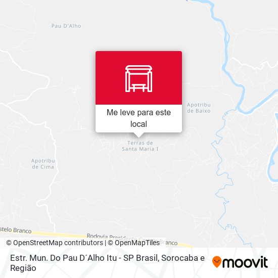 Estr. Mun. Do Pau D´Alho Itu - SP Brasil mapa