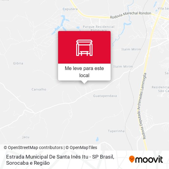 Estrada Municipal De Santa Inês Itu - SP Brasil mapa