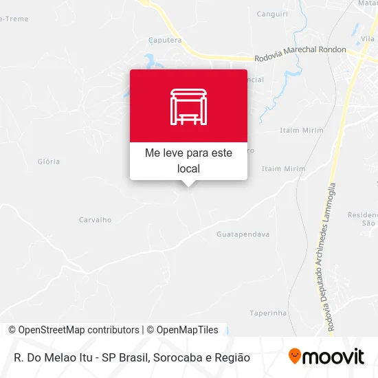 R. Do Melao Itu - SP Brasil mapa