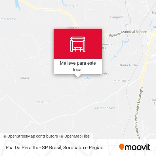 Rua Da Pêra Itu - SP Brasil mapa