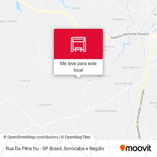 Rua Da Pêra Itu - SP Brasil mapa