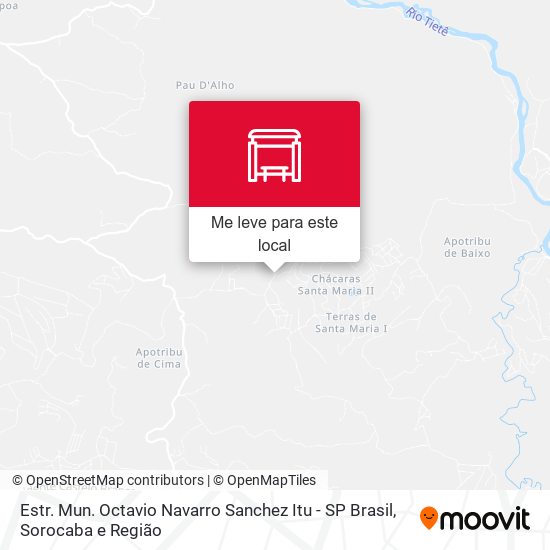 Estr. Mun. Octavio Navarro Sanchez Itu - SP Brasil mapa