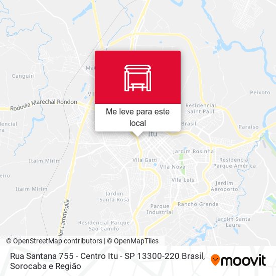 Rua Santana 755 - Centro Itu - SP 13300-220 Brasil mapa