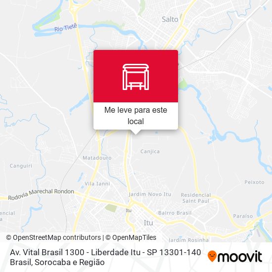 Av. Vital Brasil 1300 - Liberdade Itu - SP 13301-140 Brasil mapa