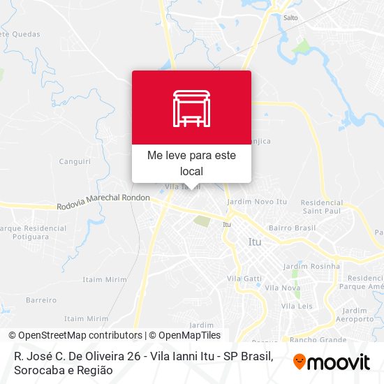 R. José C. De Oliveira 26 - Vila Ianni Itu - SP Brasil mapa