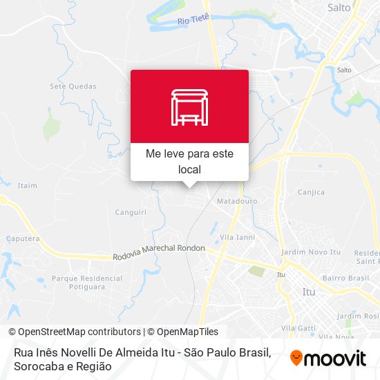 Rua Inês Novelli De Almeida Itu - São Paulo Brasil mapa