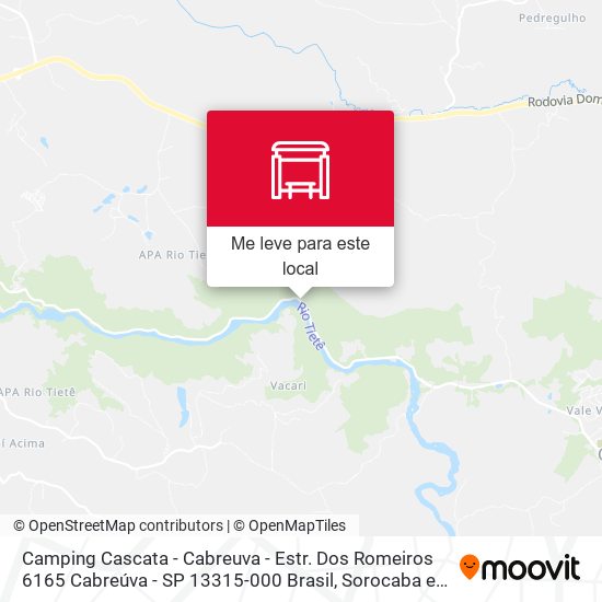 Camping Cascata - Cabreuva - Estr. Dos Romeiros 6165 Cabreúva - SP 13315-000 Brasil mapa