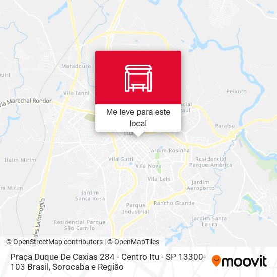 Praça Duque De Caxias 284 - Centro Itu - SP 13300-103 Brasil mapa