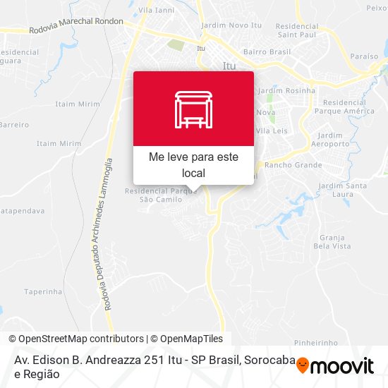 Av. Edison B. Andreazza 251 Itu - SP Brasil mapa