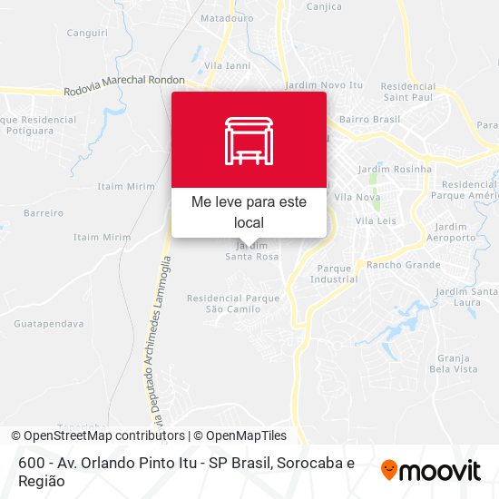 600 - Av. Orlando Pinto Itu - SP Brasil mapa