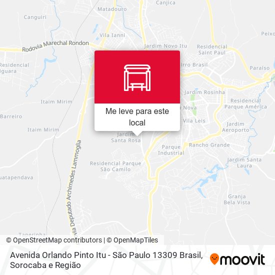 Avenida Orlando Pinto Itu - São Paulo 13309 Brasil mapa
