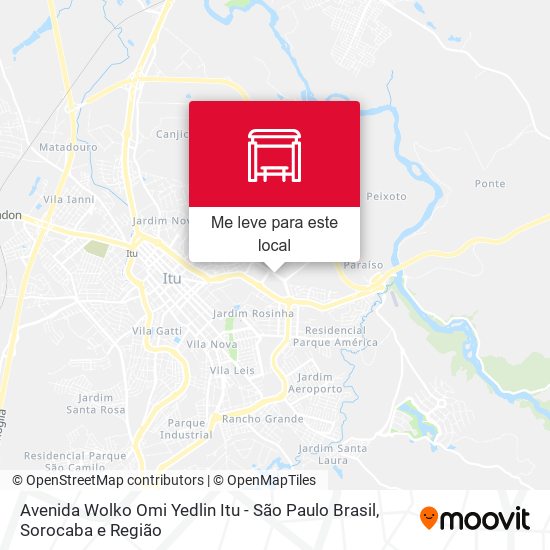 Avenida Wolko Omi Yedlin Itu - São Paulo Brasil mapa