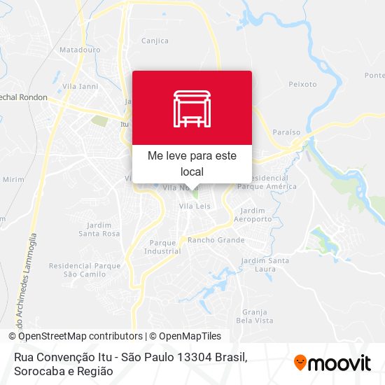 Rua Convenção Itu - São Paulo 13304 Brasil mapa