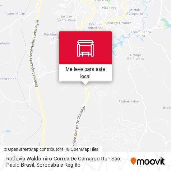 Rodovia Waldomiro Correa De Camargo Itu - São Paulo Brasil mapa