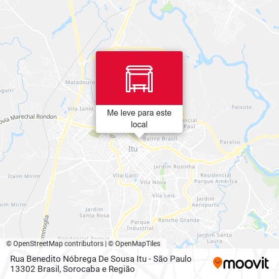 Rua Benedito Nóbrega De Sousa Itu - São Paulo 13302 Brasil mapa