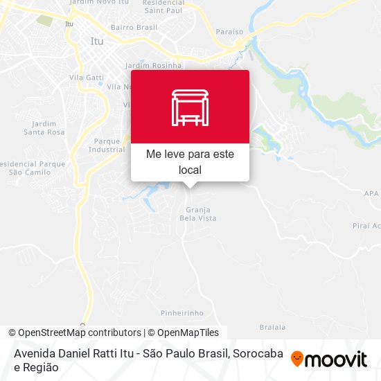 Avenida Daniel Ratti Itu - São Paulo Brasil mapa
