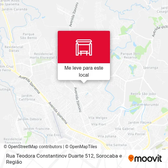 Rua Teodora Constantinov Duarte 512 mapa