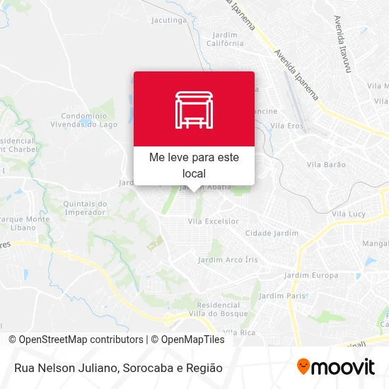 Rua Nelson Juliano mapa
